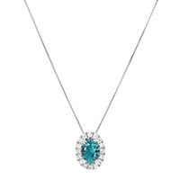 Collana Zanette Gioielli Donna G.I. in Oro bianco Acquamarina GI-1659-ACQUAMARINA - GI-1659-ACQUAMARINA